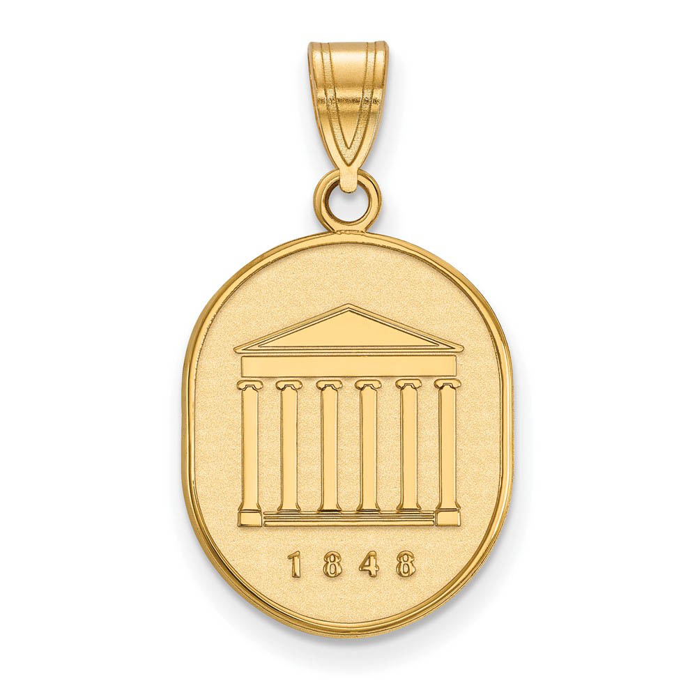 14k Gold Plated Silver U. of Mississippi Crest Pendant