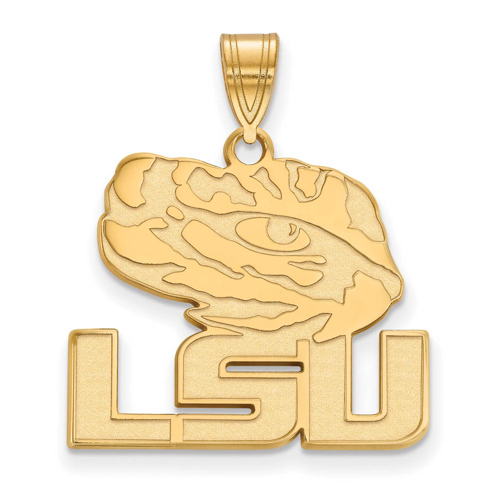 14k Gold Plated Silver Louisiana State 'LSU' Mascot Pendant