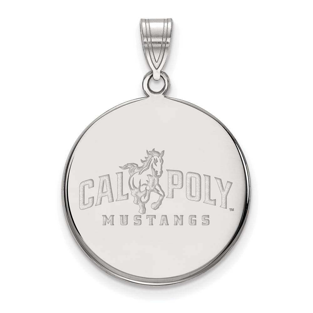 Sterling Silver California Polytechnic State Disc Pendant