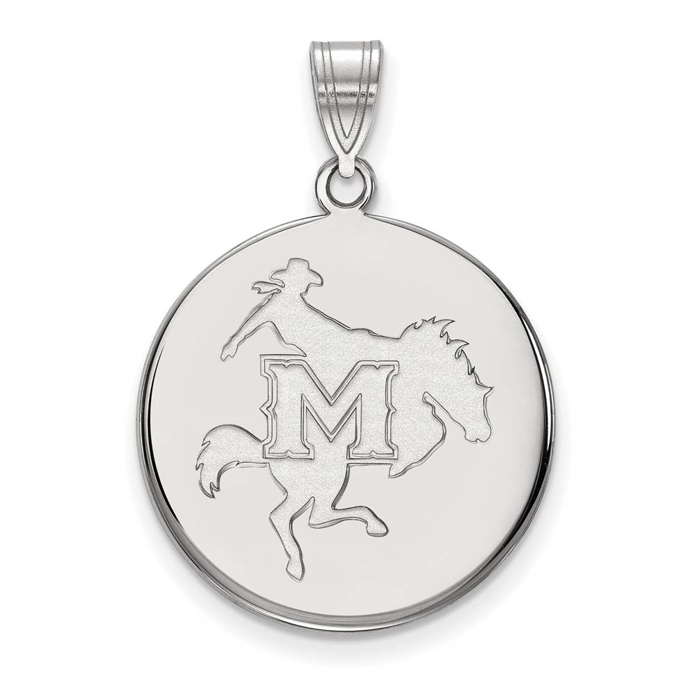 Sterling Silver McNeese State Disc Pendant