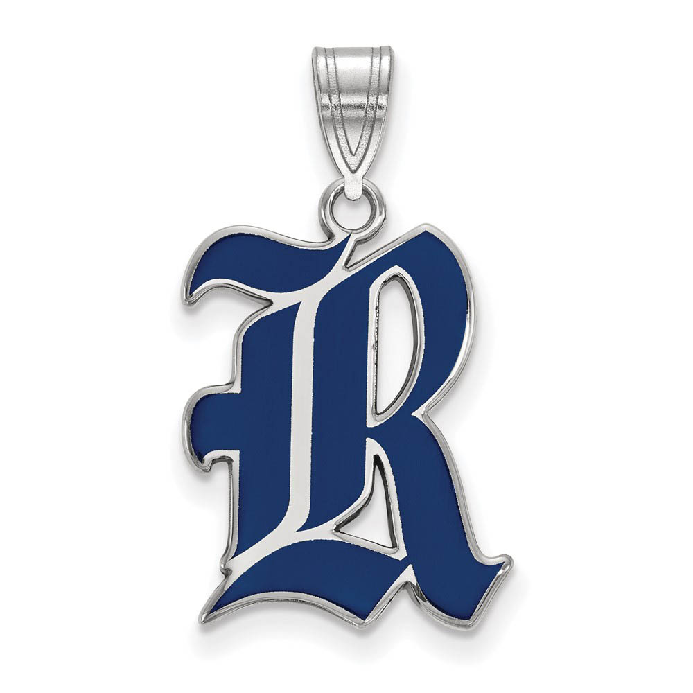 Sterling Silver Rice U. Enamel Pendant
