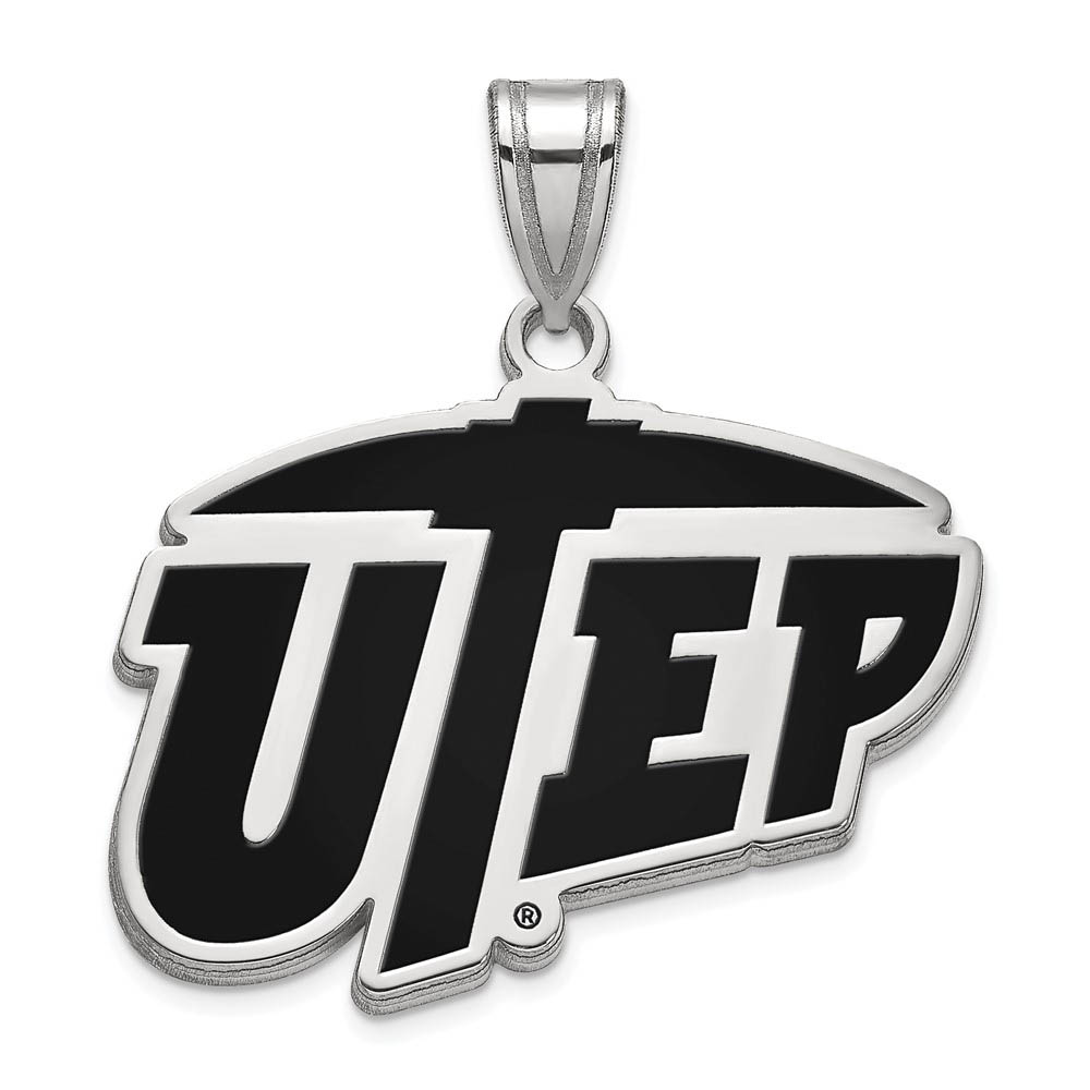 Sterling Silver U. of Texas at El Paso Enamel Logo Pendant
