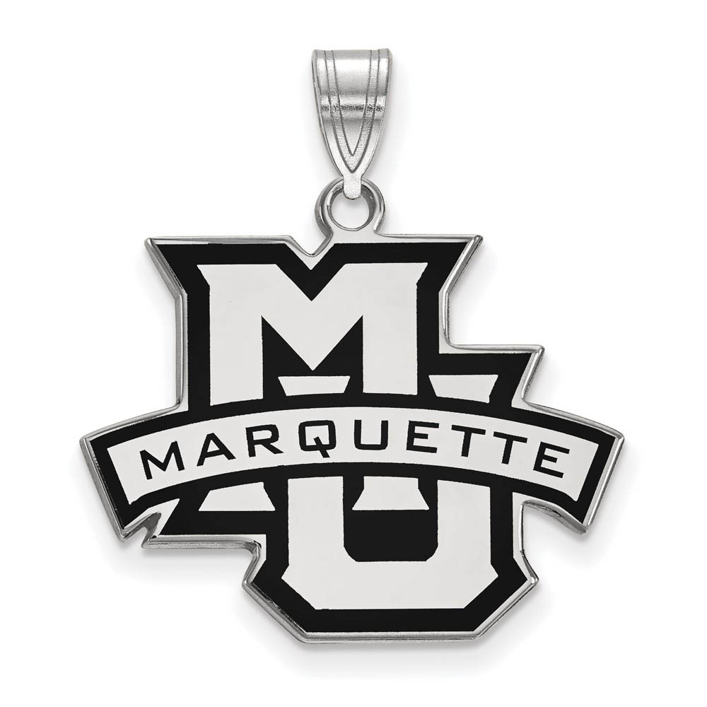 Sterling Silver Marquette U Enamel Pendant