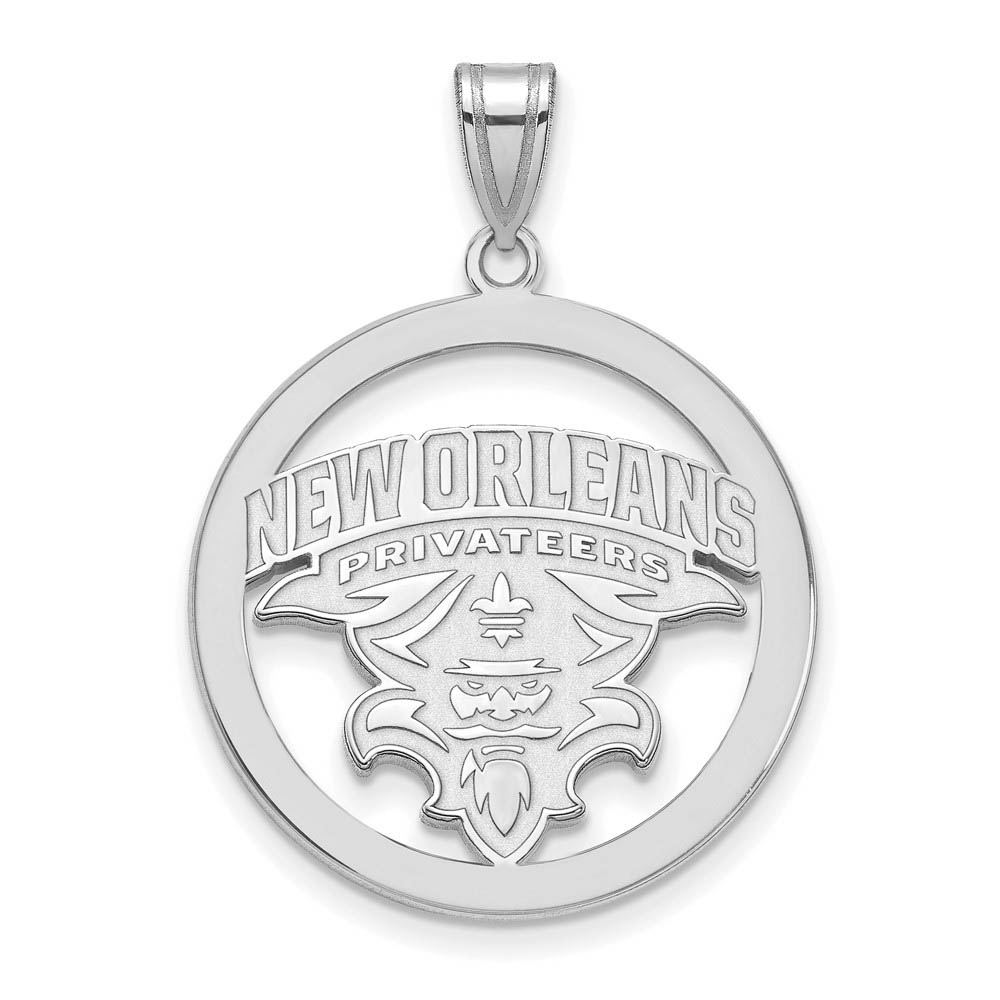Sterling Silver U. of New Orleans Circle Pendant