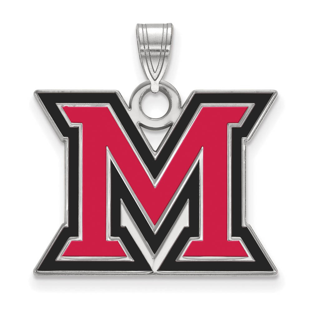 Sterling Silver Miami U Enamel Pendant