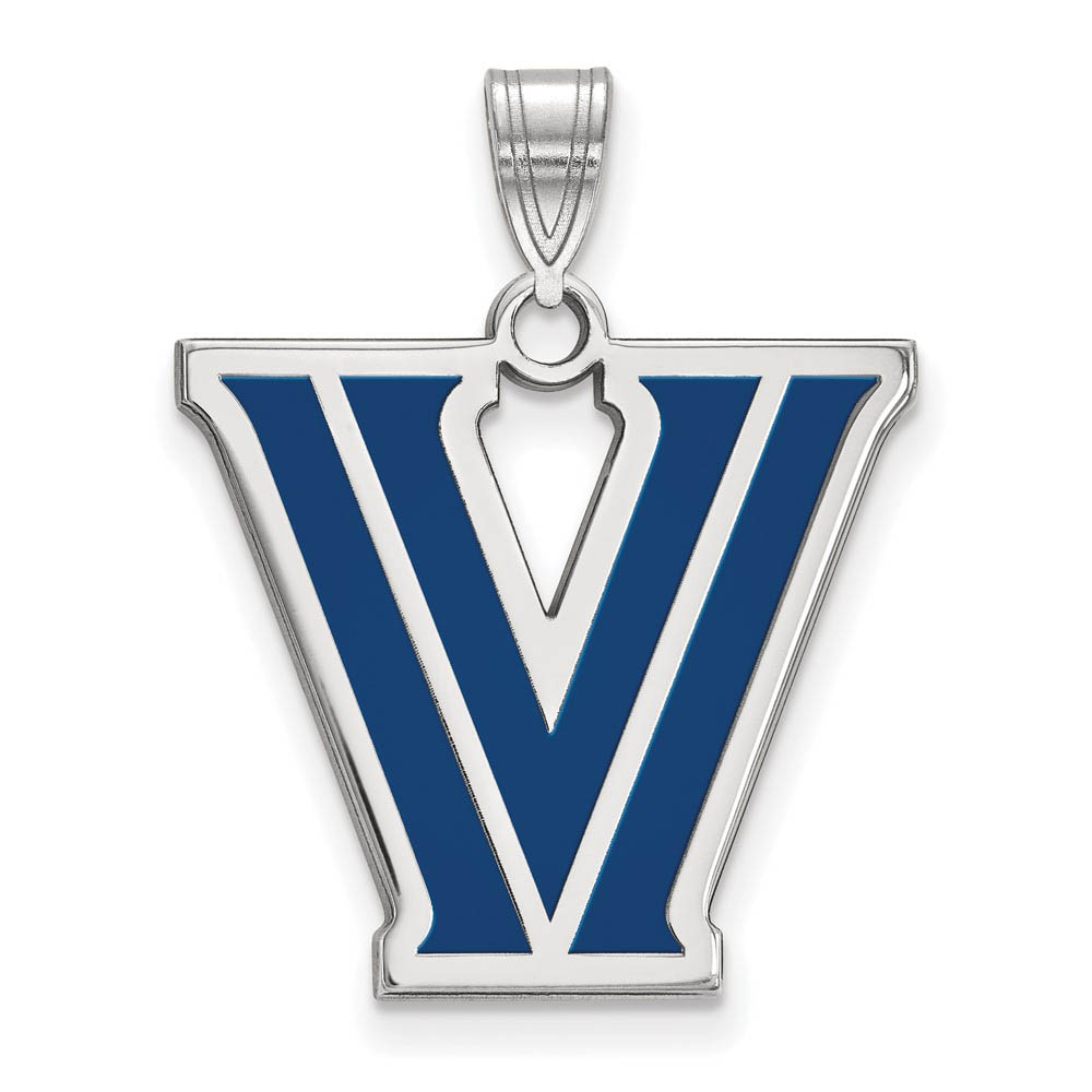 Sterling Silver Villanova U. Enamel Logo Pendant