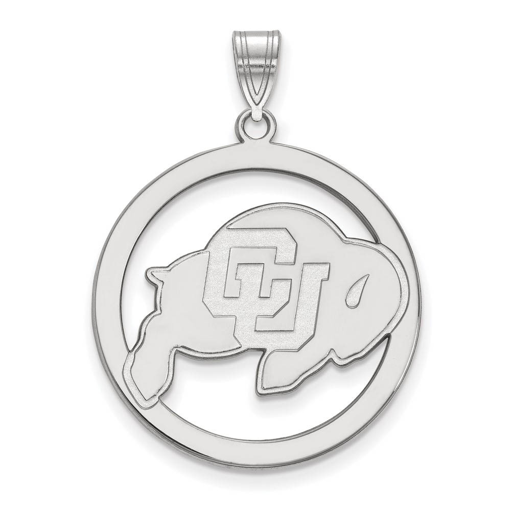 Sterling Silver U. of Colorado Circle Pendant