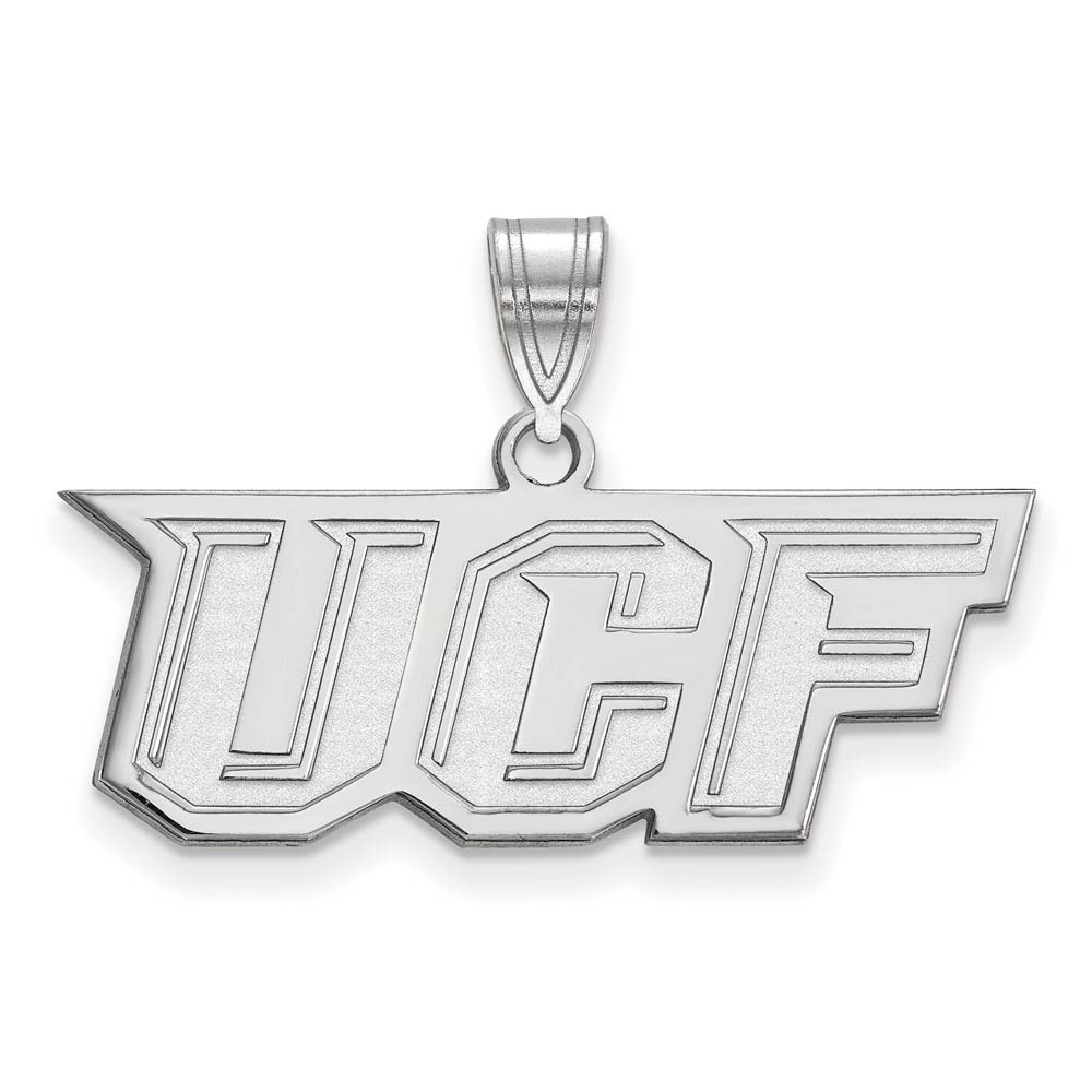 Sterling Silver Central Florida Block 'UCF' Pendant