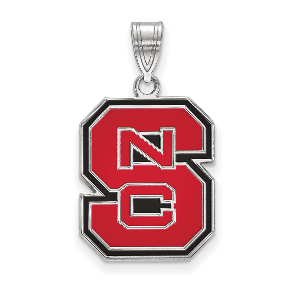 Sterling Silver North Carolina State Enamel 'NCS' Pendant