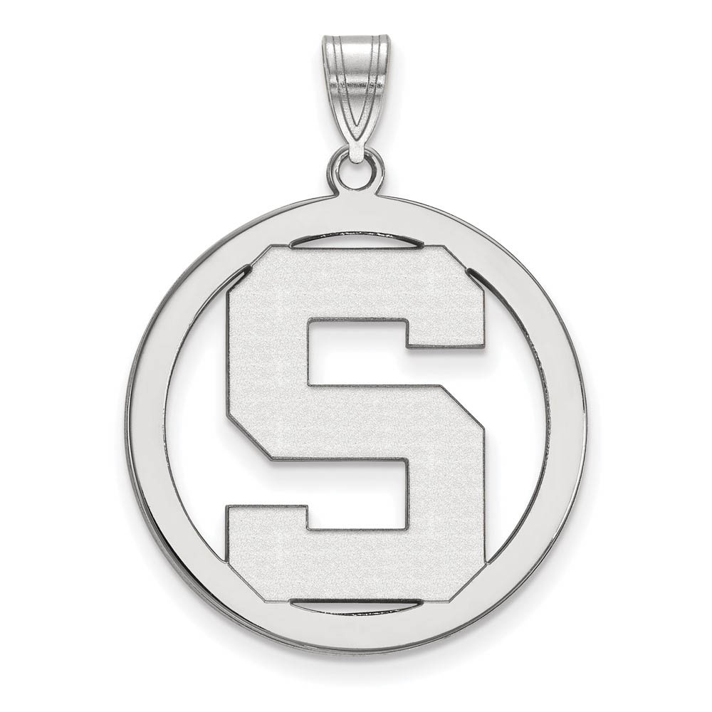 Sterling Silver Michigan State Circle Pendant