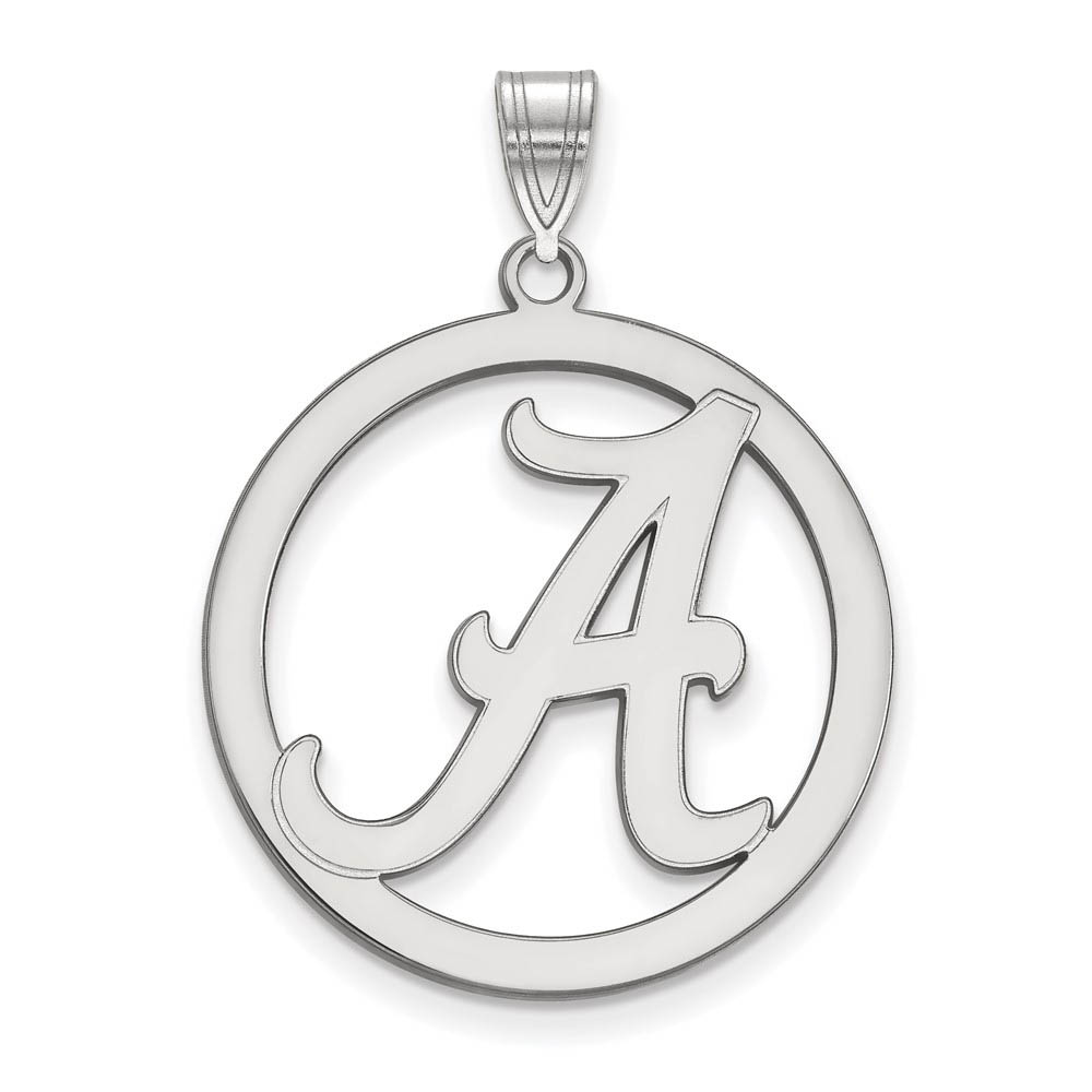 Sterling Silver U. of Alabama Initial A Circle Pendant