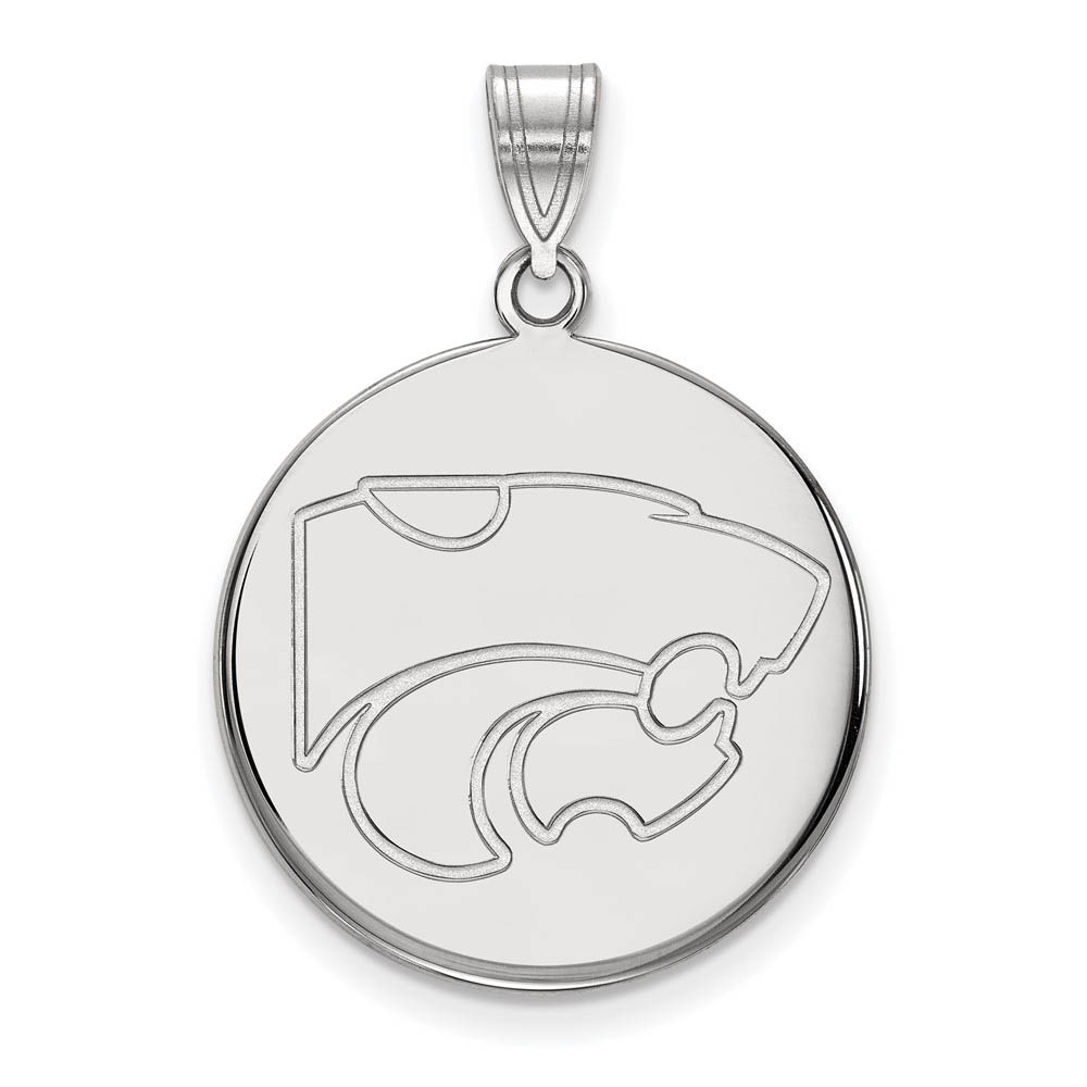 Sterling Silver Kansas State Disc Pendant