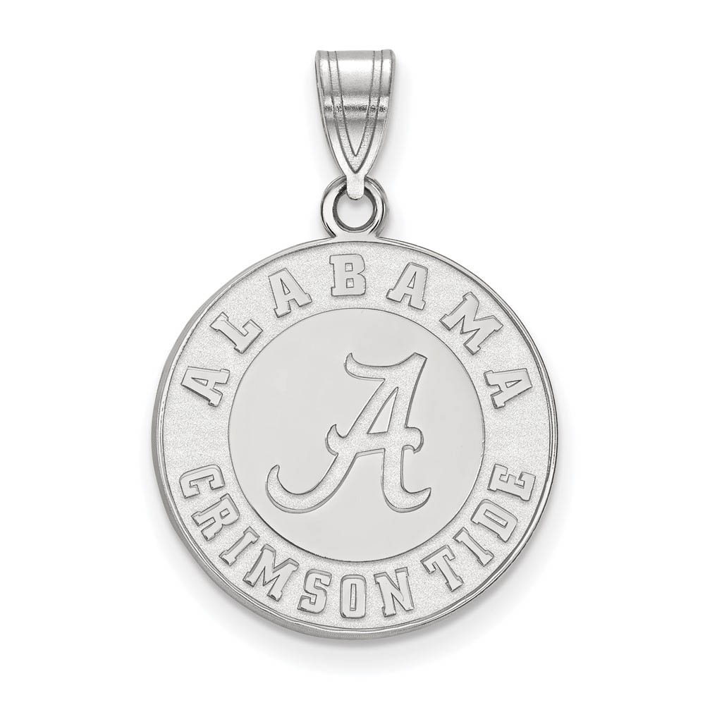 Sterling Silver U. of Alabama Logo Disc Pendant