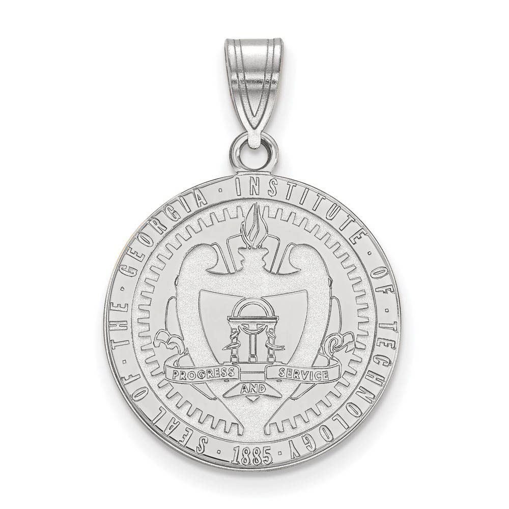 Sterling Silver Georgia Technology Crest Pendant