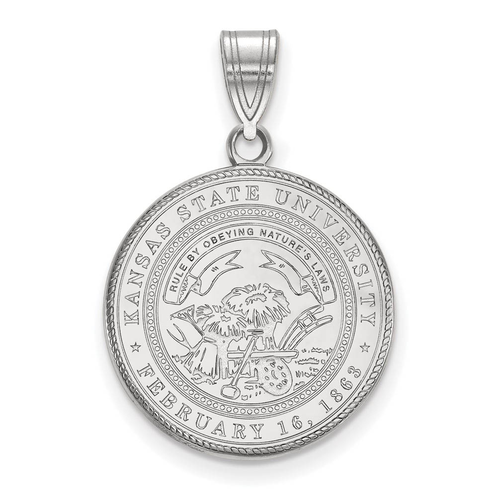 Sterling Silver Kansas State Crest Pendant