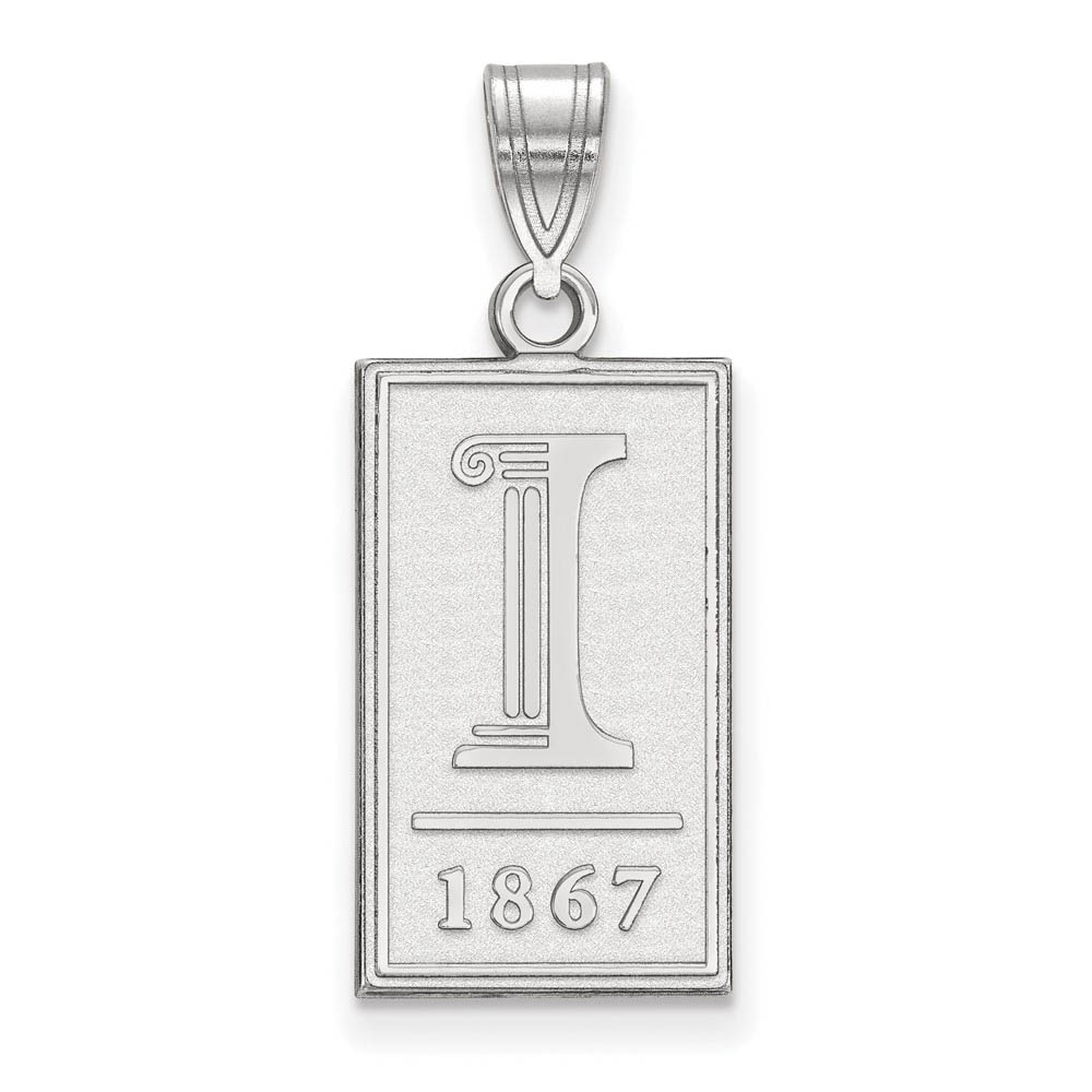 Sterling Silver U. of Illinois Logo Pendant