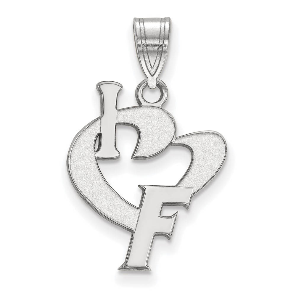 Sterling Silver U. of Florida I Love 'F' Pendant