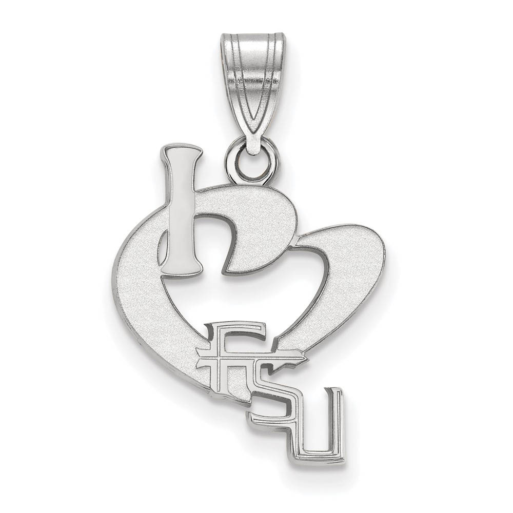 Sterling Silver Florida State I Love Logo Pendant