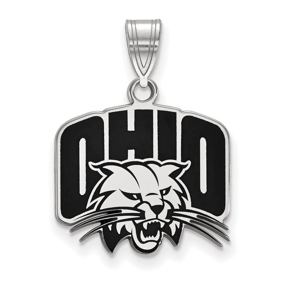 Sterling Silver Ohio U. Enamel Pendant