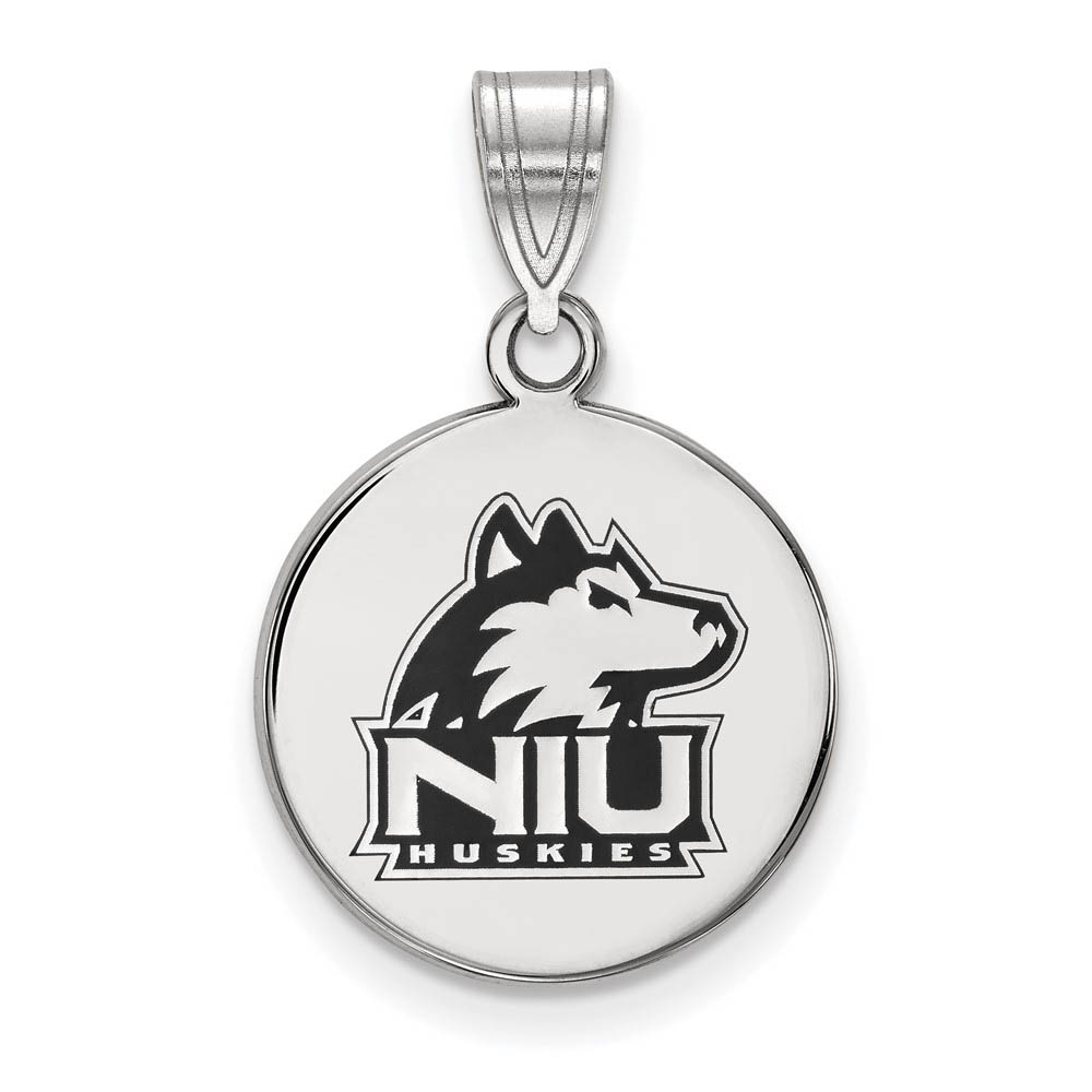Sterling Silver Northern Illinois U. Enamel Disc Pendant