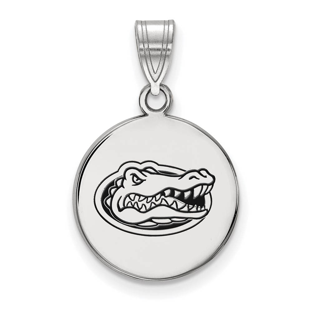 Sterling Silver U. of Florida Enamel Mascot Disc Pendant