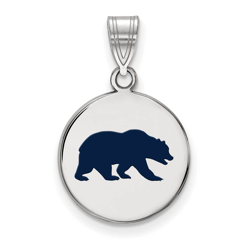 Sterling Silver California Berkeley Enamel Disc Pendant