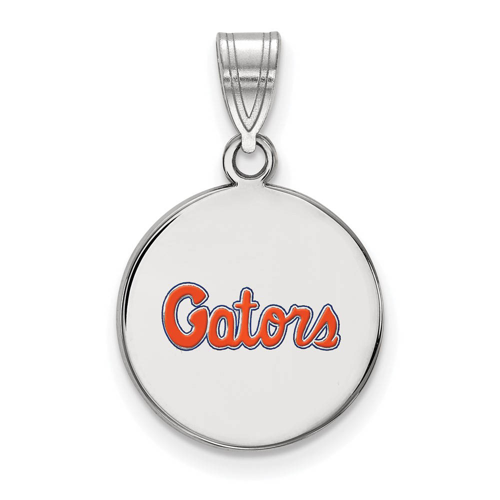 Sterling Silver U. of Florida Enamel Disc Pendant