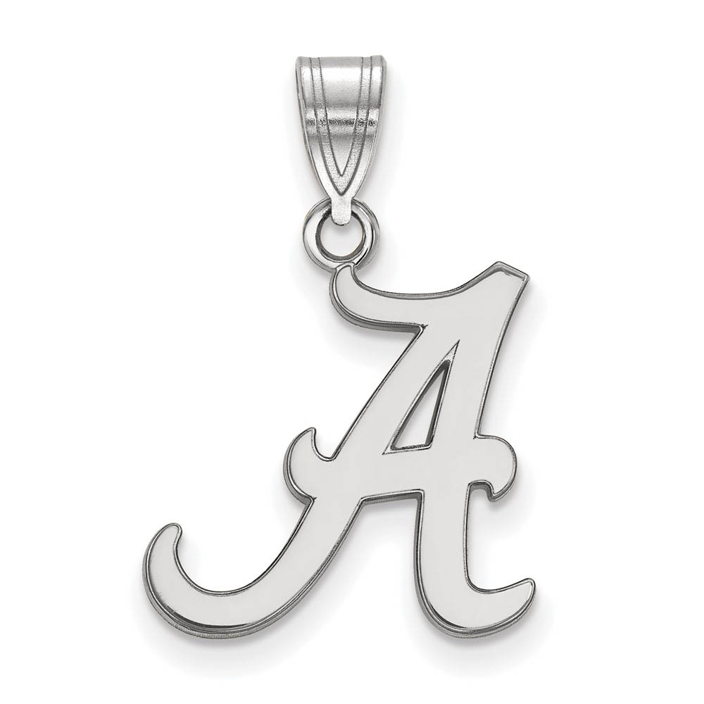 10k White Gold U. of Alabama Initial A Pendant