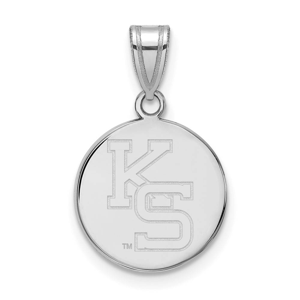 10k White Gold Kansas State Pendant