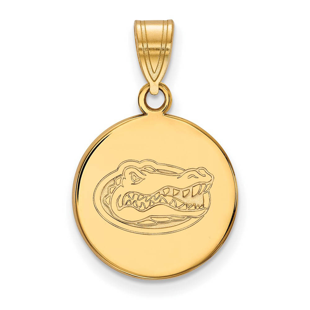 10k Yellow Gold U of Florida Mascot Disc Pendant