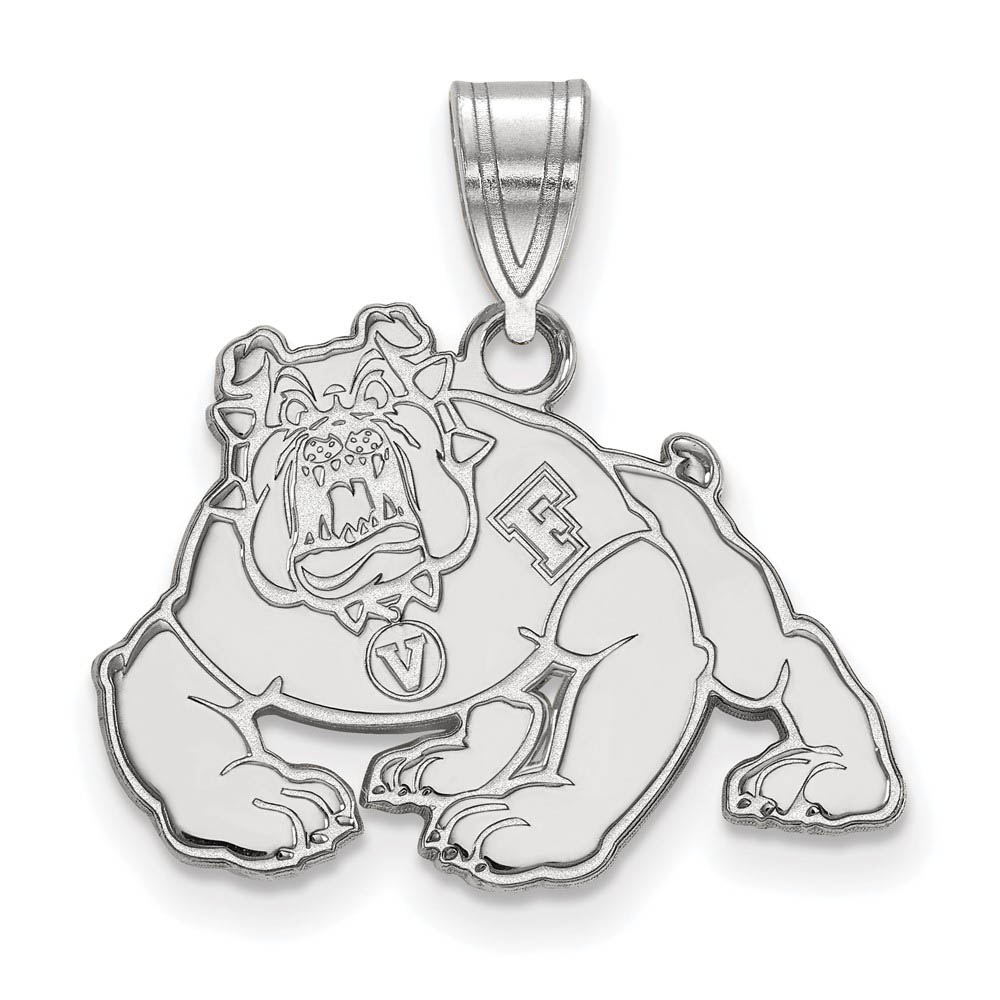 14k White Gold California State Fresno Pendant