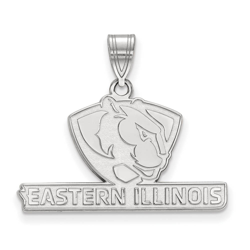14k White Gold Eastern Illinois U Pendant