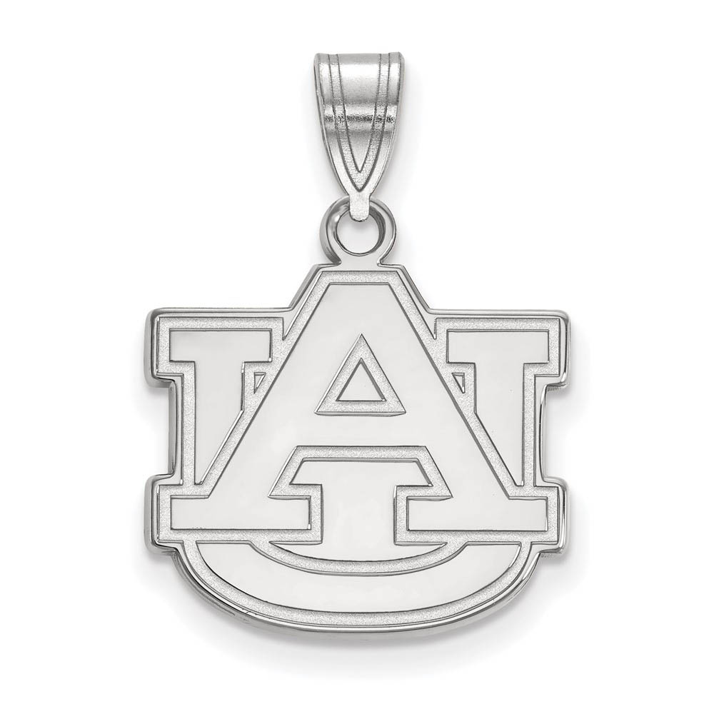 14k White Gold Auburn U 'AU' Pendant