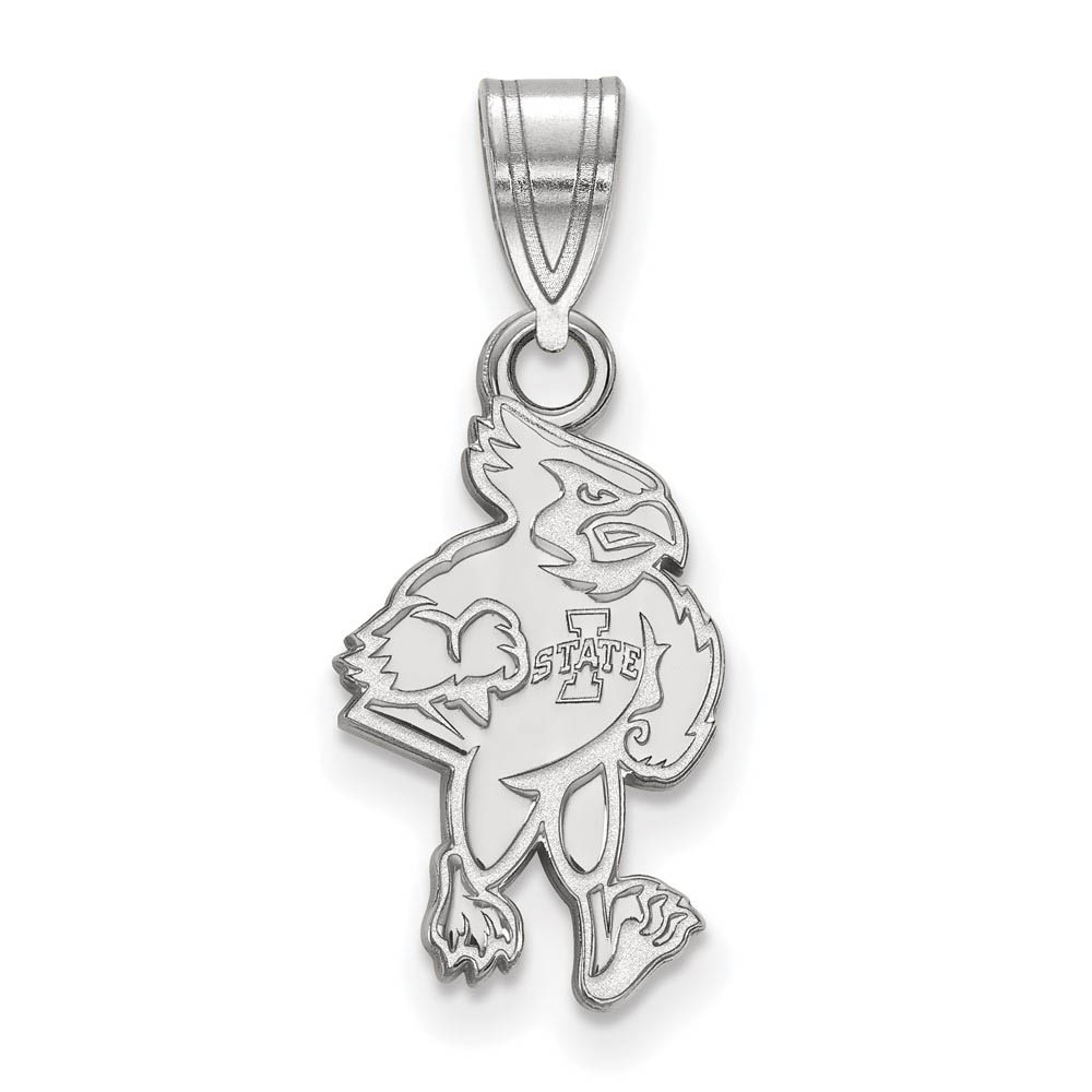 14k White Gold Iowa State Mascot Pendant