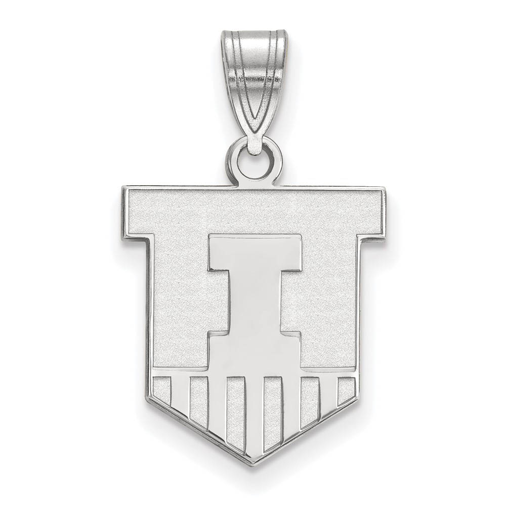 14k White Gold U. of Illinois Shield Pendant