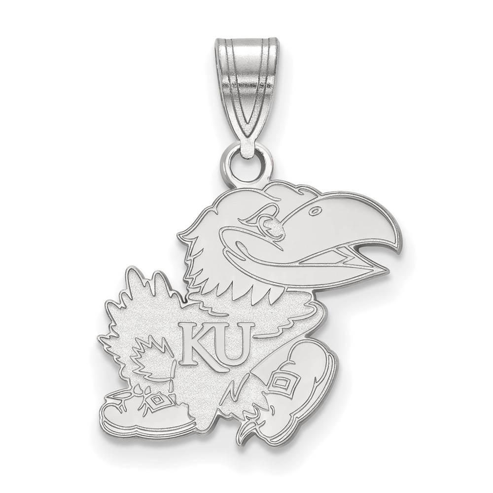 14k White Gold U. of Kansas Pendant