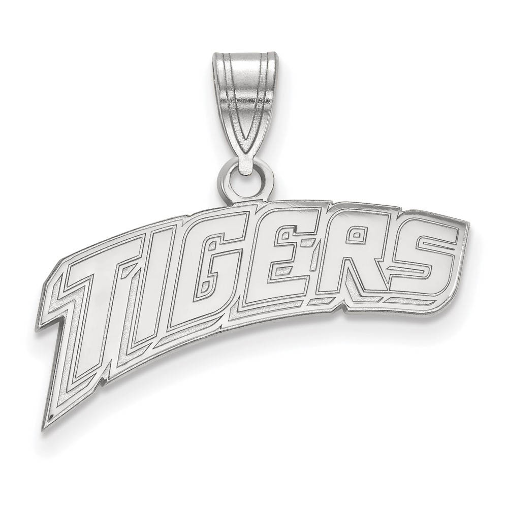 14k White Gold Louisiana State 'TIGERS' Pendant
