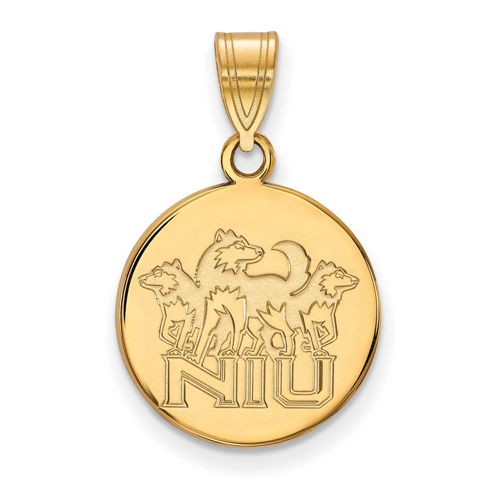 14k Yellow Gold Northern Illinois U. Disc Pendant