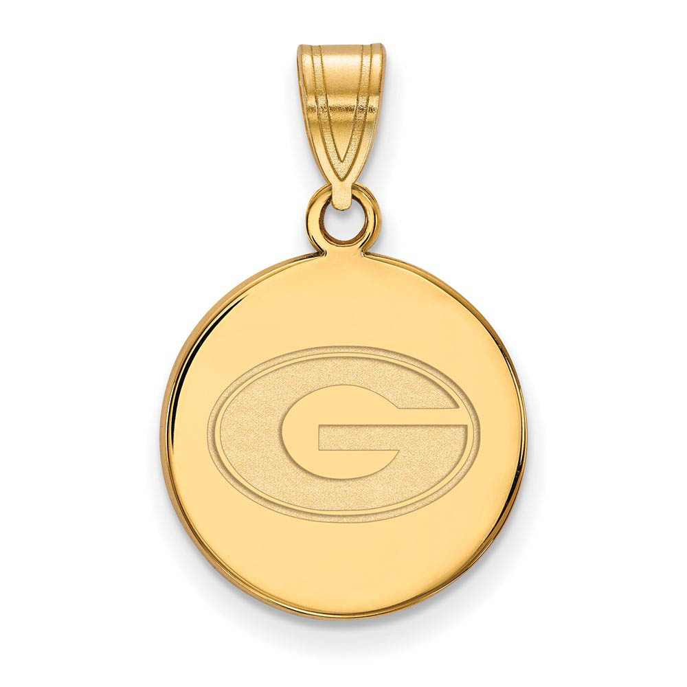 14k Yellow Gold U. of Georgia 'G' Disc Pendant