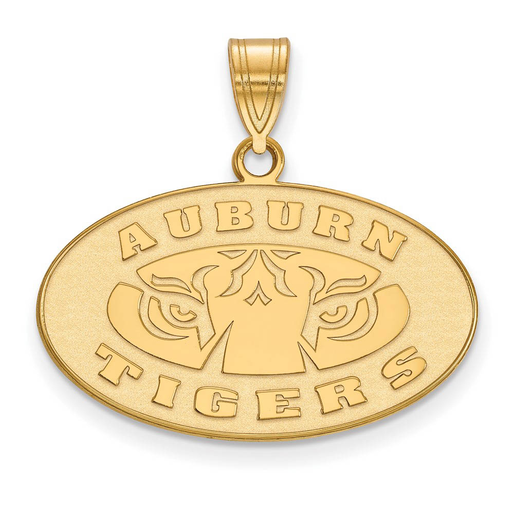 14k Yellow Gold Auburn U Oval Logo Pendant