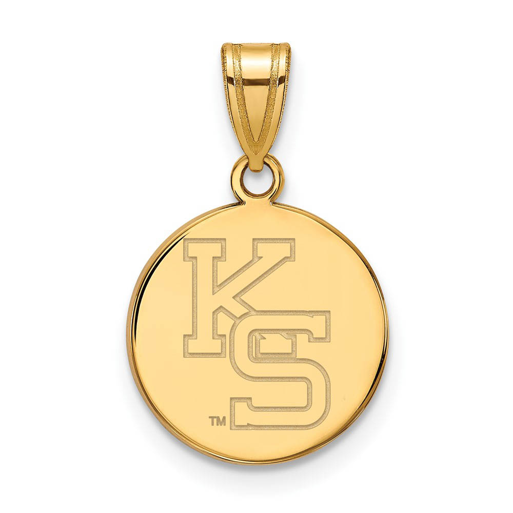 14k Yellow Gold Kansas State Pendant