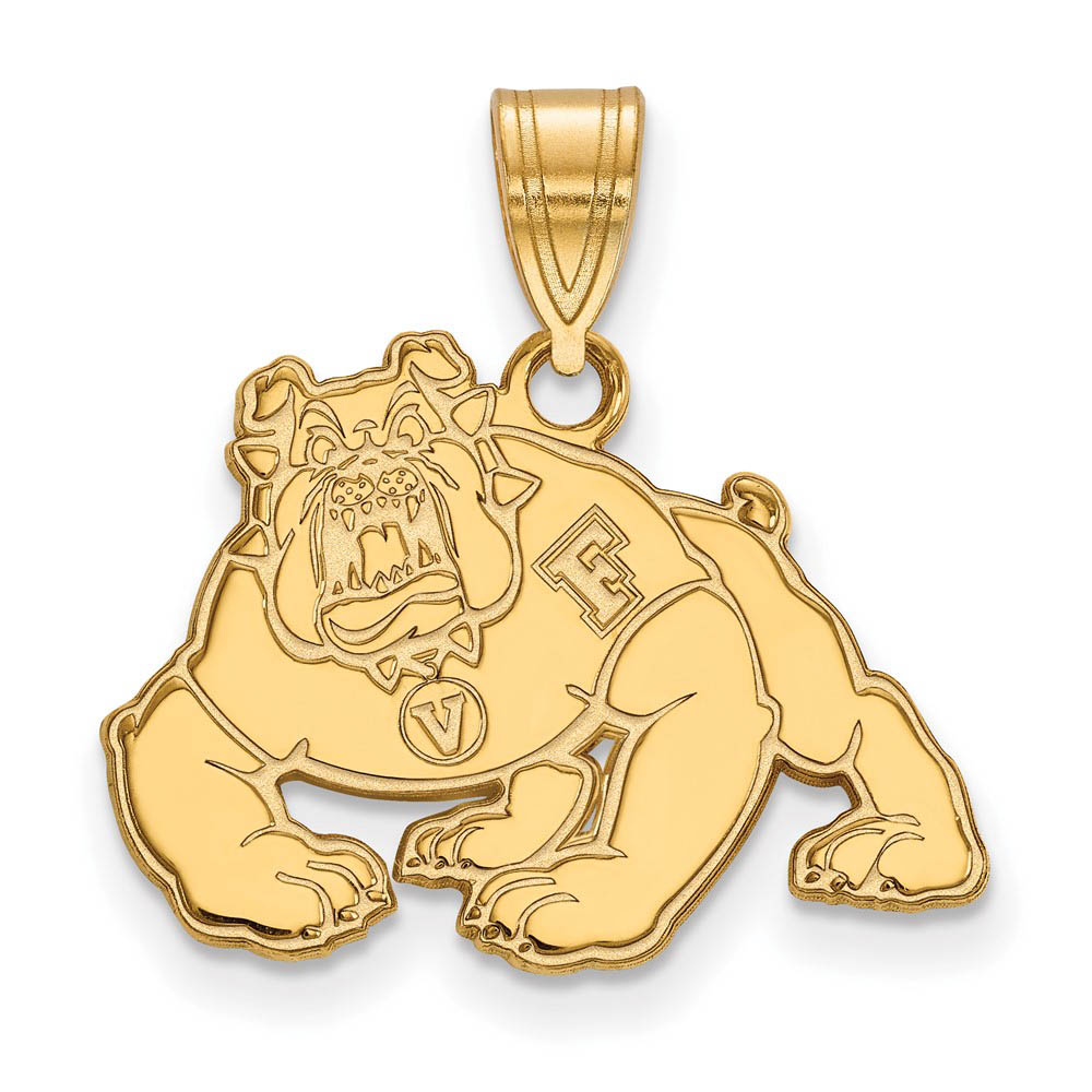 14k Gold Plated Silver California State Fresno Pendant