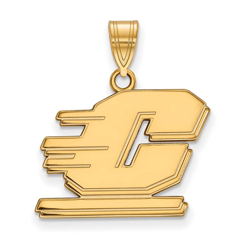 14k Gold Plated Silver Central Michigan U Pendant