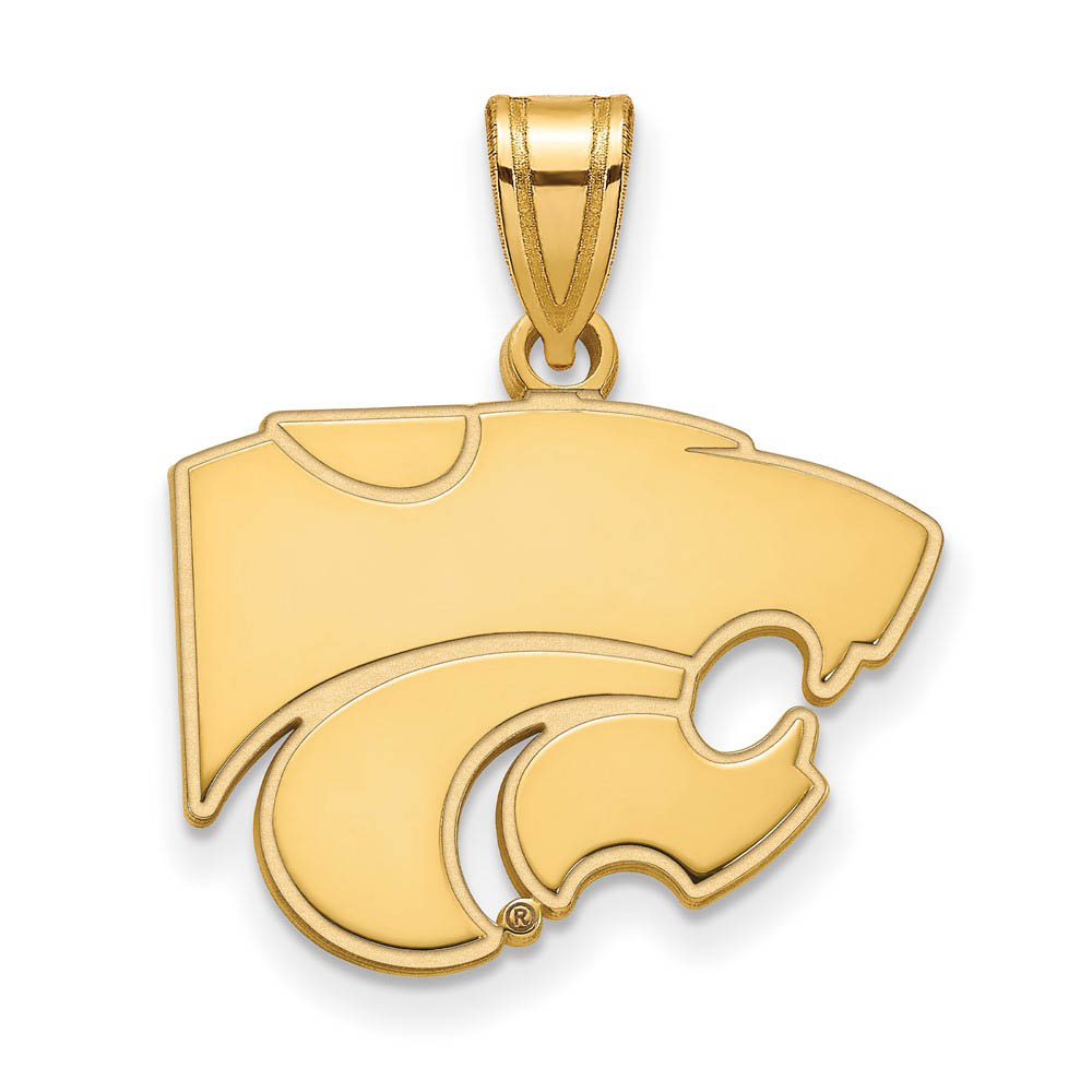 14k Gold Plated Silver Kansas State Mascot Pendant