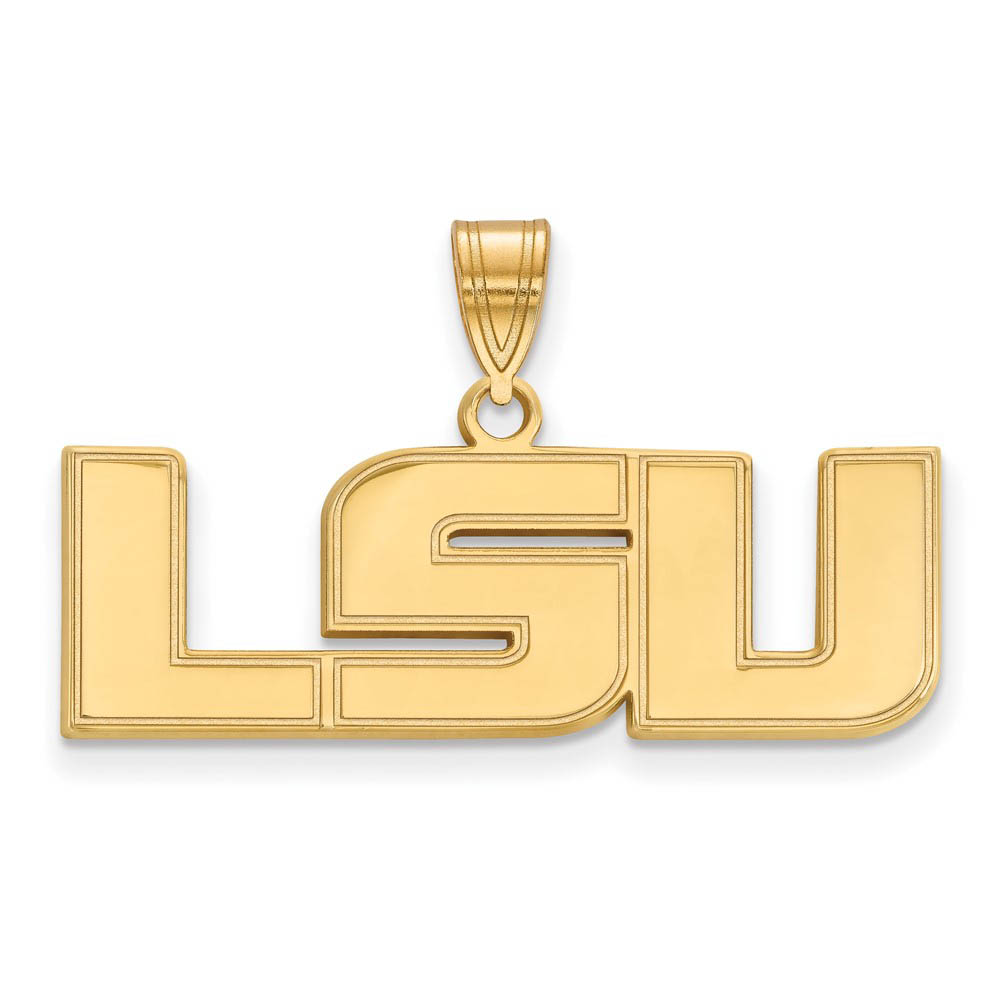 14k Gold Plated Silver Louisiana State 'LSU' Pendant