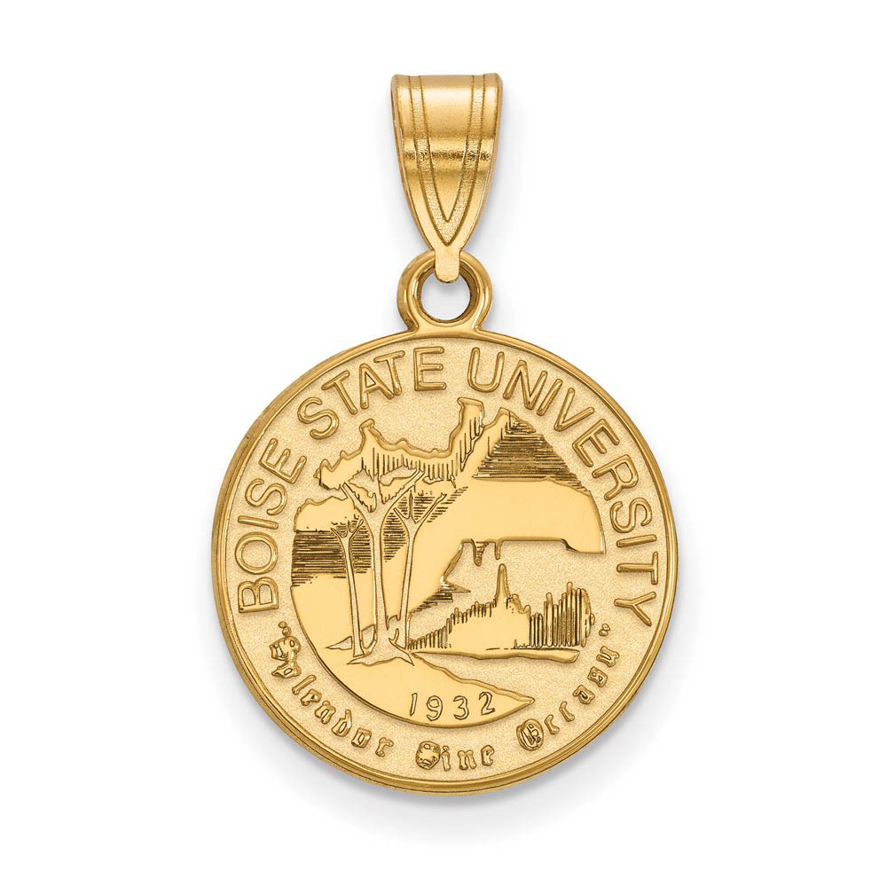 14k Gold Plated Silver Boise State Crest Pendant