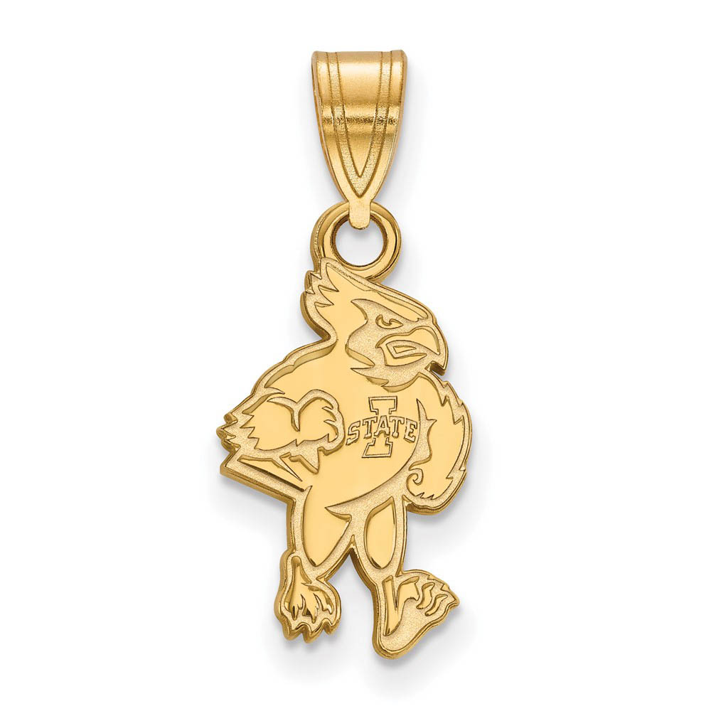 14k Gold Plated Silver Iowa State Mascot Pendant