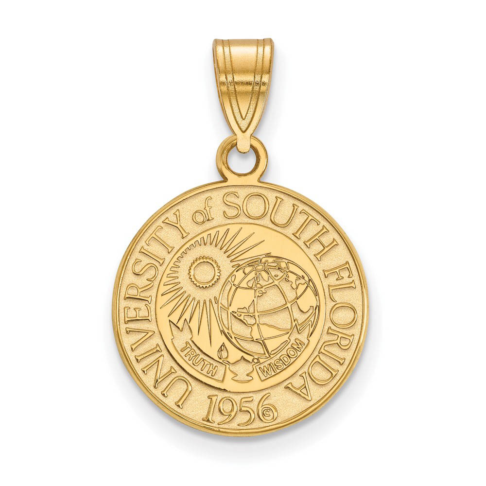 14k Gold Plated Silver South Florida Crest Pendant