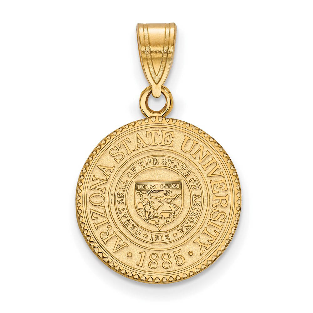 14k Gold Plated Silver Arizona State Crest Pendant