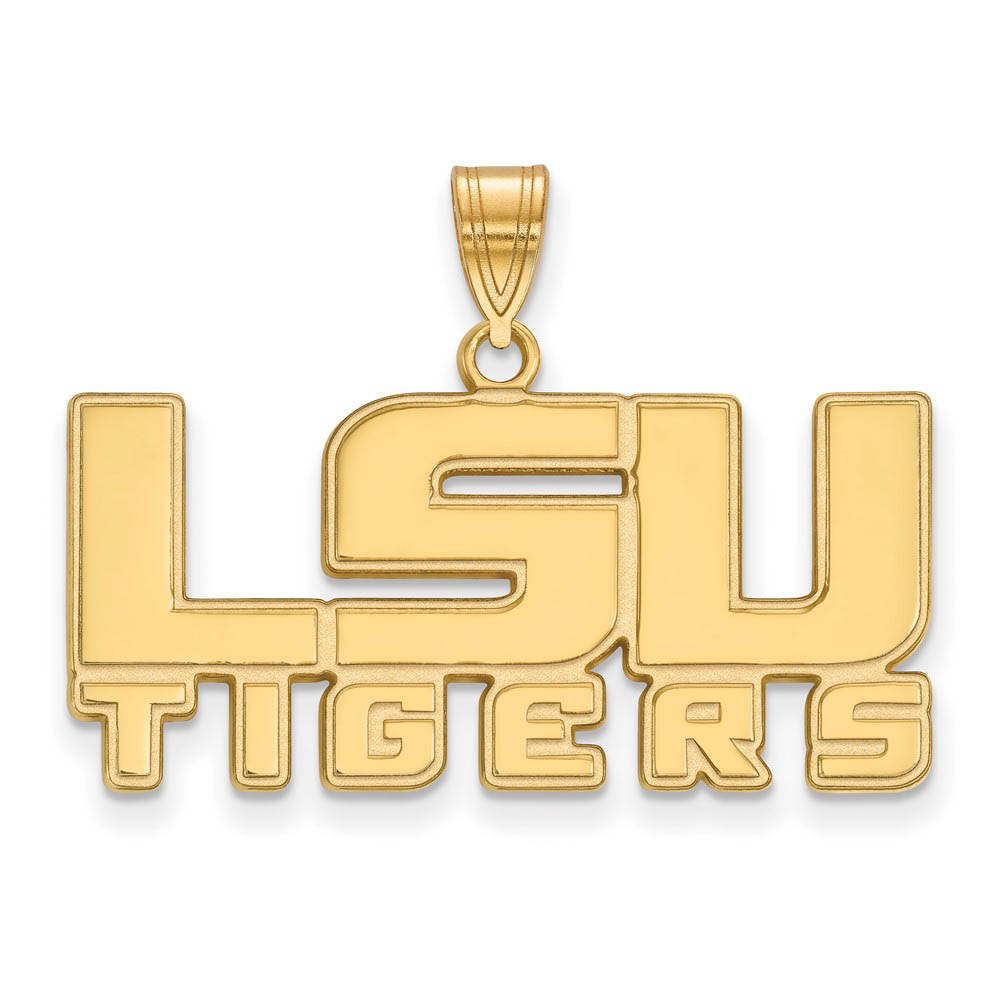 14k Gold Plated Silver Louisiana State Md 'LSU TIGERS' Pendant